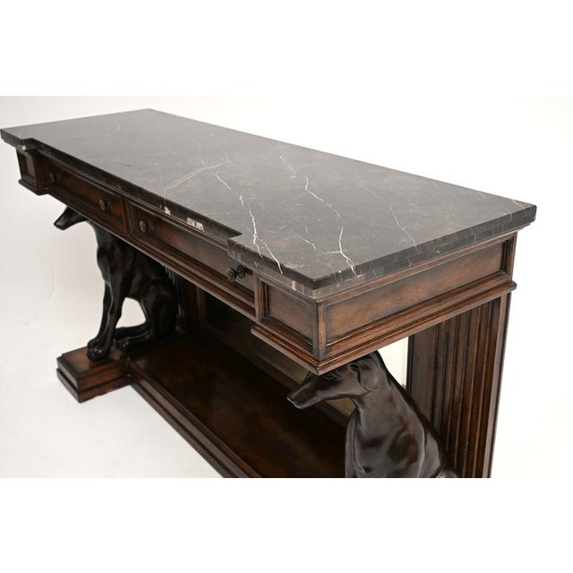 Antique Victorian Marble Top Console Table, 1960s For Sale - Image 11 of 15