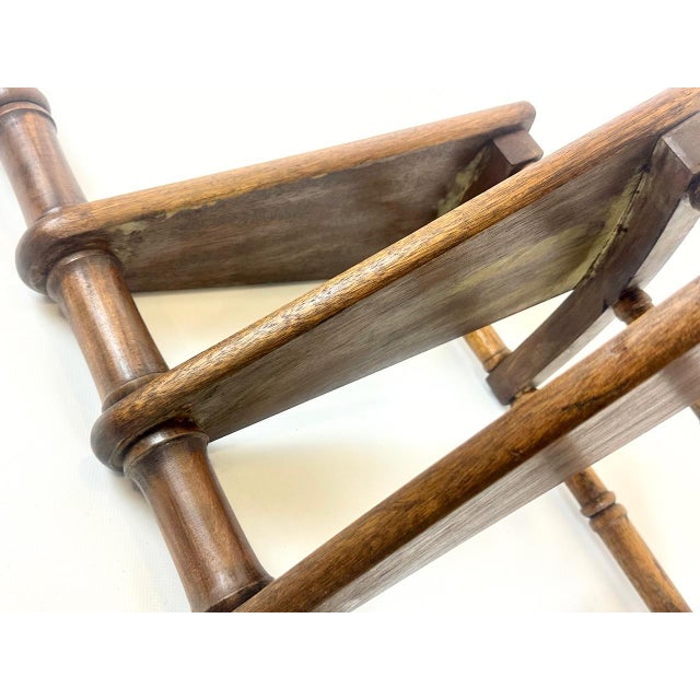 Victorian Mahogany and Leather Library Staircase, 19th Century For Sale - Image 5 of 18