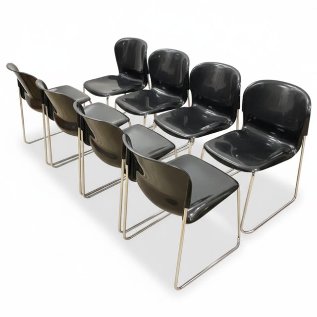 Drabert SM400K Chairs from Gerd Lange, West Germany, 1980s, Set of 8 For Sale - Image 11 of 11