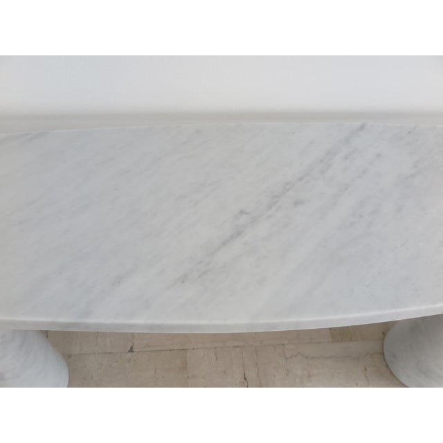 Italian Console Table in White Marble by Angelo Mangiarotti for Skipper, 1990s For Sale - Image 12 of 18