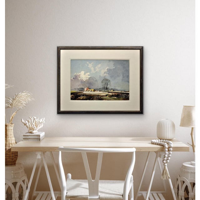 Rowland Hilder, The First Winter Snow on a Kentish Farm, 1970s, Watercolour For Sale - Image 17 of 18