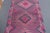 1970s Turkish Handmade Wool Pink Diamond Runner For Sale - Image 6 of 9