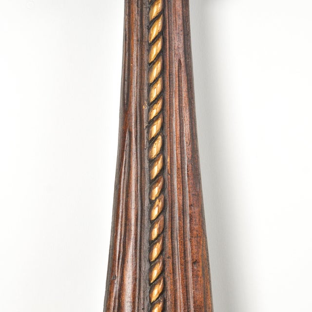 Incredible unique Syroco style composite wood wall hanging candle holder with a bow and tassel motif. Darker chocolate...