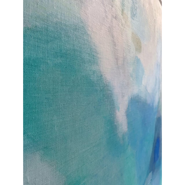 2020s “Longer if I May” Contemporary Abstract Painting in Subtle Neutrals & Textured Layers by Stacey Warnix For Sale - Image 5 of 11