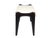Pair of bedroom stools also usable as ottomans. Stained wood structure with cushioned seats upholstered in white ivory...