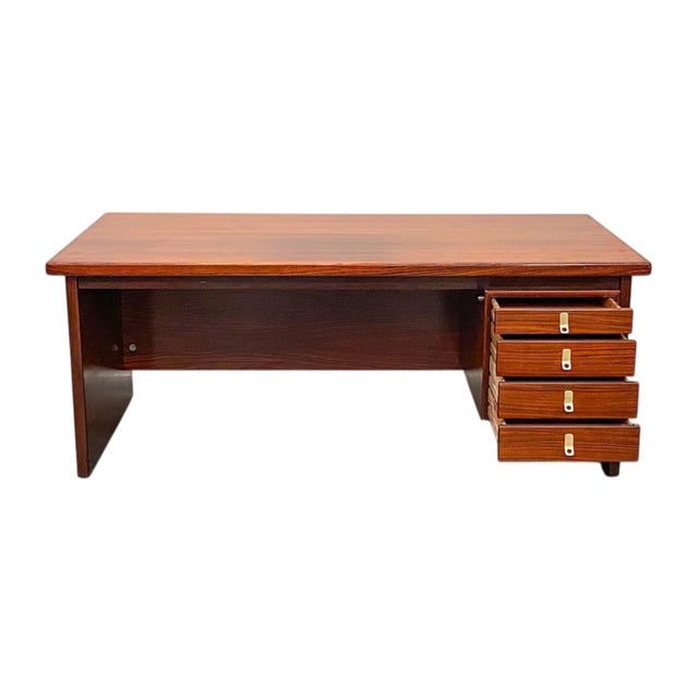 Mid-Century Modern Mid 20th Century Danish Rosewood Executive Desk For Sale - Image 3 of 14