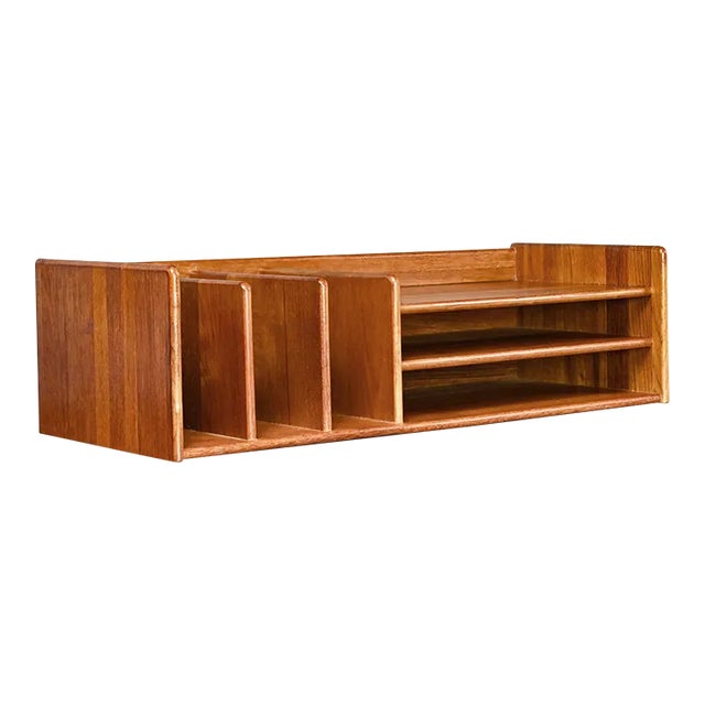 Mid to Late 20th Century Scandinavian Modern Teak Desktop Organizer For Sale