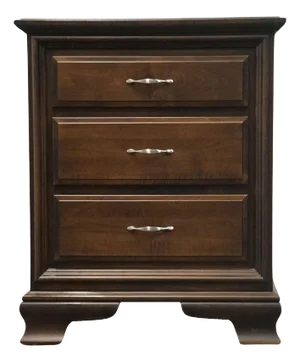 Daniel's Amish Classic Bedroom Collection Rustic Country Style 28" Solid Cherry Three Drawer Nightstand 37-3014