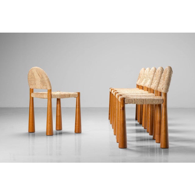 Textile Toscanella Chairs by Alessandro Becchi for Giovannetti, Italy, 1970, Set of 6 For Sale - Image 7 of 18