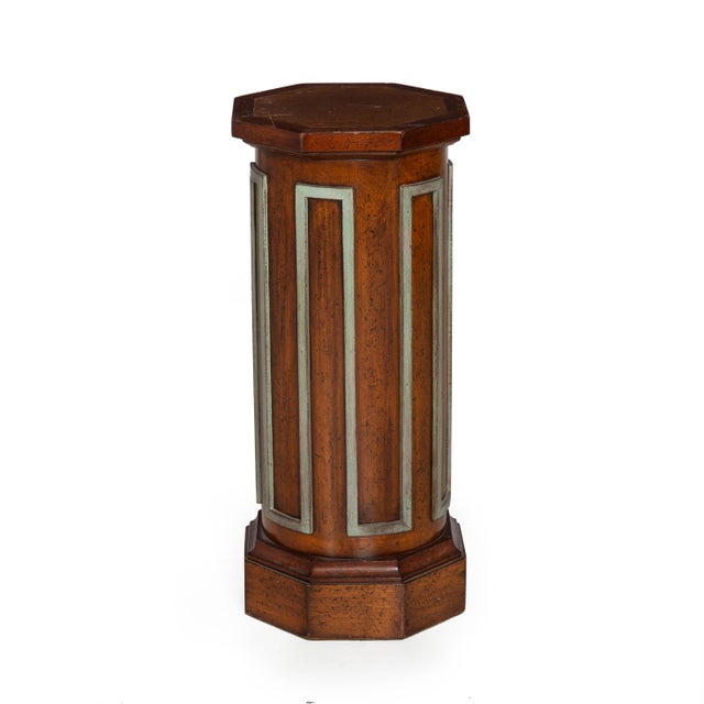 Mid-Century Modern Vintage Mid-Century Octagonal Short Pedestal Column For Sale - Image 3 of 11