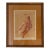 1970s Original Pastel Figure Drawing Double Matted in Gold Frame For Sale