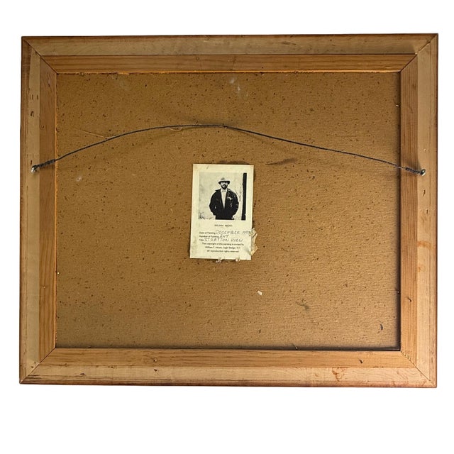 Wood Will Moses “Stratton View” Original Oil Painting, Signed, 1979 For Sale - Image 7 of 11