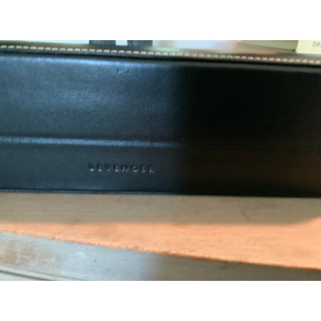 Black 1980s Levenger Black Leather Desk Organizer For Sale - Image 8 of 11