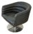 Cb2 Cupa Black Leather Swivel Chair – Great Condition For Sale