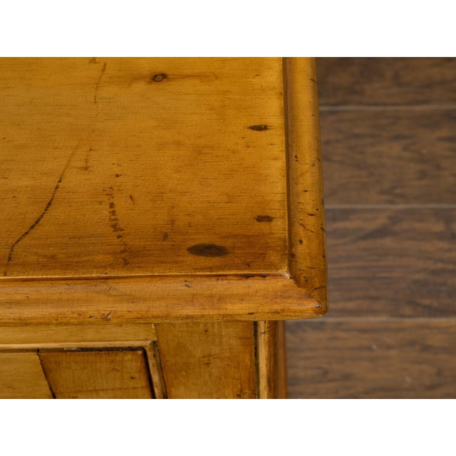 French French 19th Century Pine Buffet with Two Doors and Carved Ogee Bracket Feet For Sale - Image 3 of 11