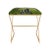 X marks the spot for style! The X Side stool, with its gold frame and cushion in luxe green colored zebra upholstery is a...
