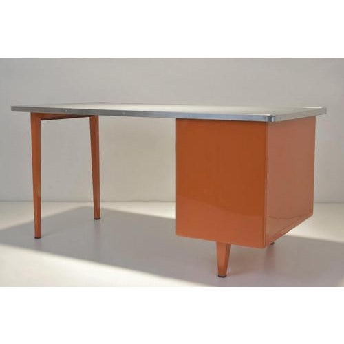 Desk in Sheet Steel from Gispen, 1955 For Sale - Image 11 of 18