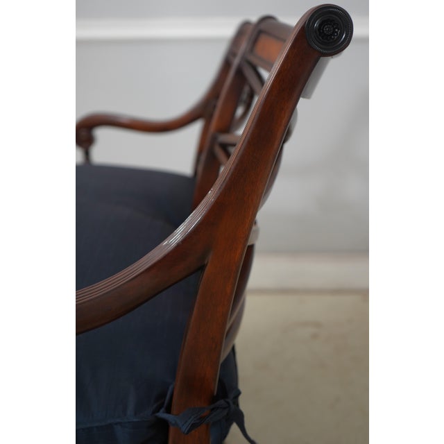 Theodore Alexander Regency Style Cane Seat Window Bench For Sale - Image 10 of 17
