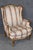 Wood 20th C. Louis XV Style Carved Wingback Bergere Chair & Ottoman For Sale - Image 7 of 12