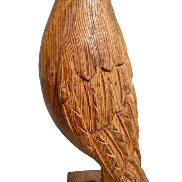 Brown American Folk Art Carved Pine Eagle For Sale - Image 8 of 12