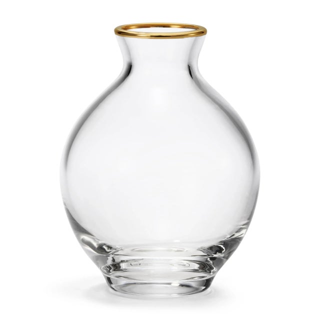 AERIN AERIN Sancia Plum Glass Vase, Clear For Sale - Image 4 of 4