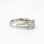 Contemporary 1ct Diamond Square Cluster 14k White Gold Engagement Ring Size 7 For Sale - Image 3 of 7