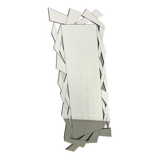 Vintage Graphic Faceted Mirror, 2000s For Sale