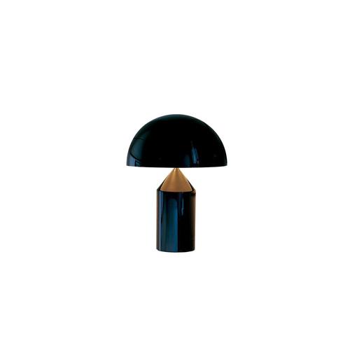 Vico Magistretti Large and Medium and Small Atollo Black Table Lamps by Magistretti for Oluce, Set of 3 For Sale - Image 4 of 8