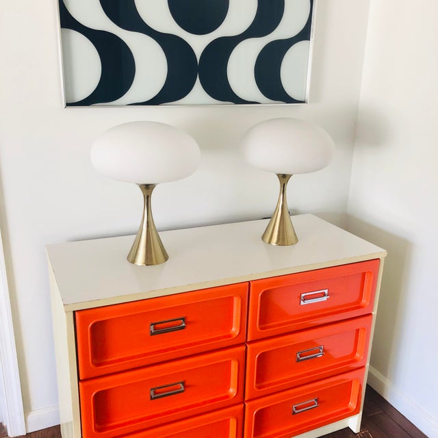 1970s Space Age Pop Modern Burnt Orange Bassett Dresser Chairish