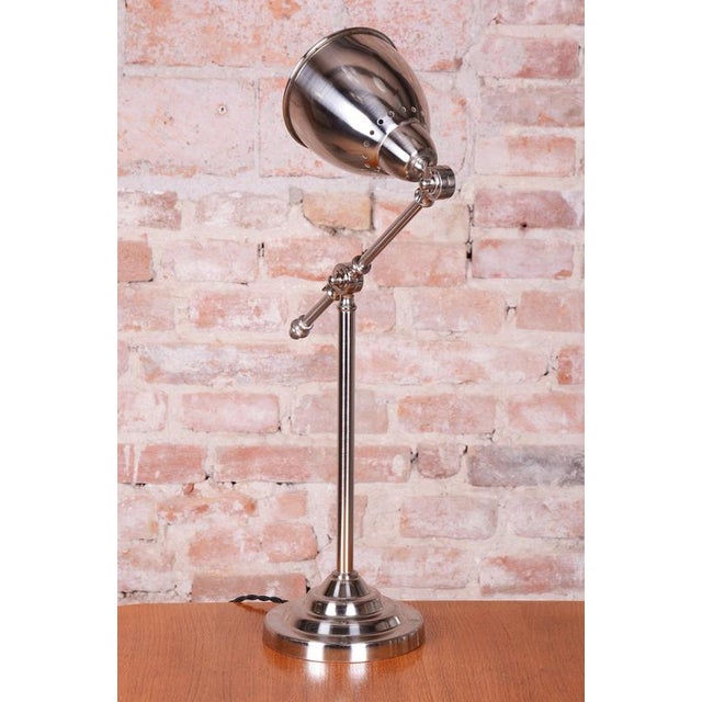 Vintage Bauhaus Table Lamp in Chrome-Plated Steel, France, 1980s For Sale - Image 4 of 11