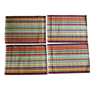 Crate & Barrel Colorful Striped Cotton Placemats Set of 4