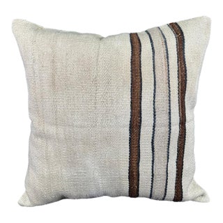 Turkish Hemp Pillow Cushion Natural Beige Brown Pillow Cushion Cover 24x24 For Sale