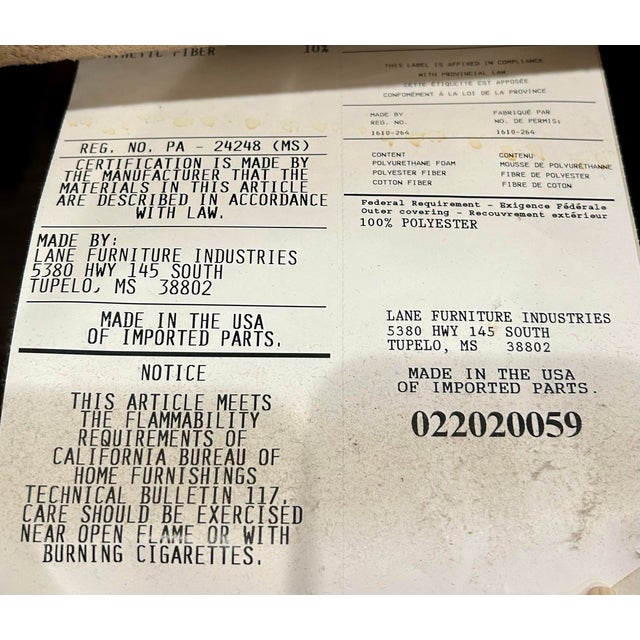 Beatrice High Leg Upholstered Recliner by Lane Furniture For Sale - Image 9 of 9