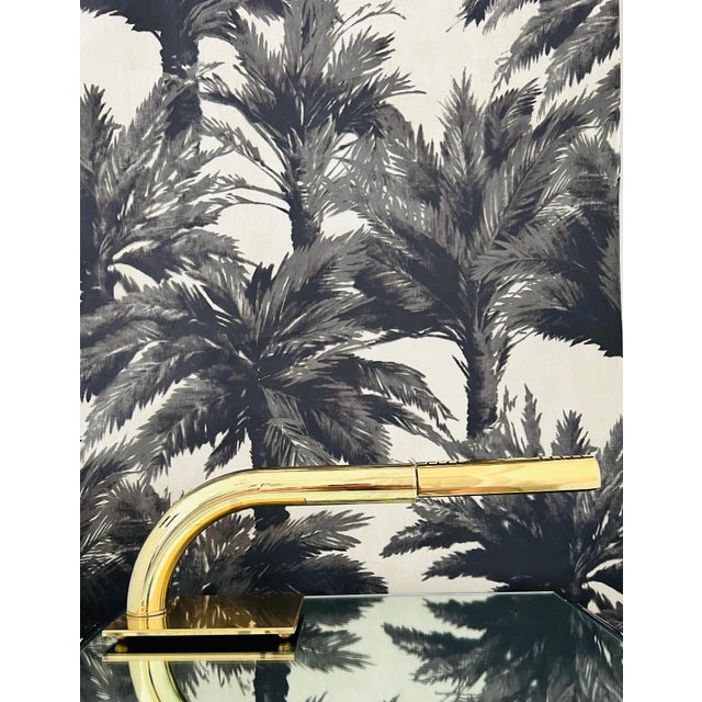 1970's Modernist Curved Desk Lamp in Brass by Jim Bindman For Sale - Image 12 of 13