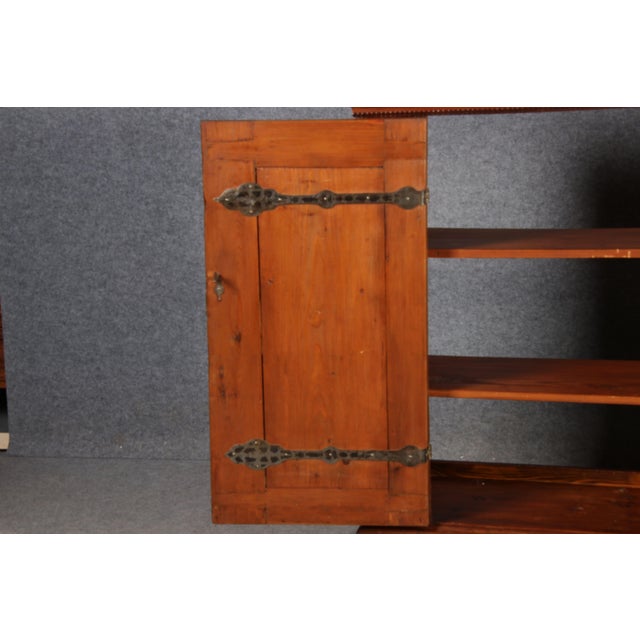 Wood Antique Baroque Facade Half Cabinet in Walnut, 1700 For Sale - Image 7 of 18