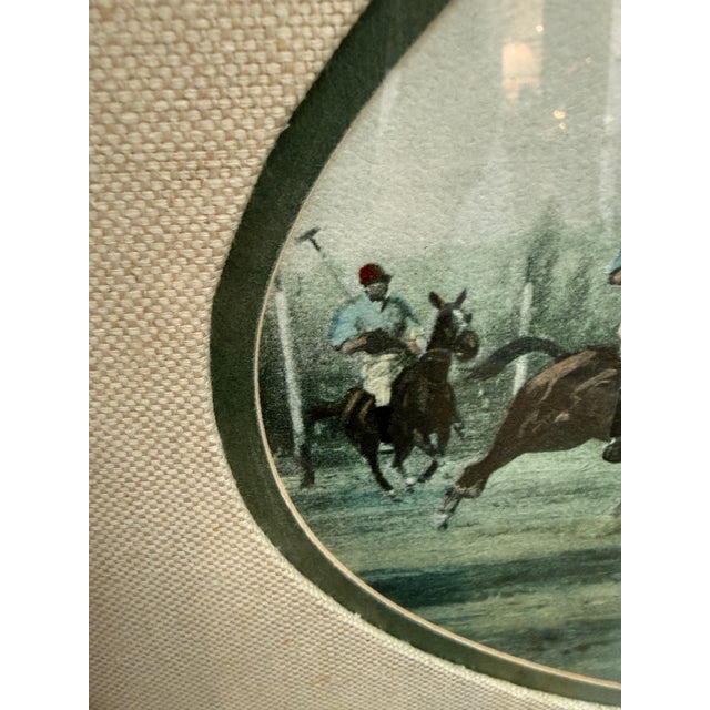 Cal-Mode Fine Furniture Question of Pace Polo Scene, Framed For Sale - Image 11 of 12