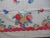 Vintage 1950's Fruit in a Basket Design Red, Blue & Yellow Cotton Tablecloth For Sale - Image 4 of 5