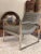 Gray Modern Leather Lounge Chair W/Channel Stitching For Sale - Image 8 of 13