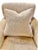 Textile Pair of Custom Champagne Chenille Lounge Chairs With Bullion Fringe For Sale - Image 7 of 8