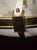 Metal Large Mid-Century Four-Light Opaline and Polished Brass Bowl Chandelier, 1960s For Sale - Image 7 of 17
