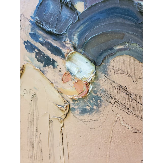 1970s 1970s Vintage Abstract Expressionist Painting by Albertini, Framed For Sale - Image 5 of 7