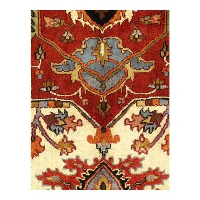 Textile Pasargad Ivory Fine Hand-Knotted Serapi Design Rug 12' X 15'' For Sale - Image 7 of 9