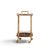 Mid 20th Century Aldo Tura Mid Century Italian Lacquered Goatskin and Brass Bar Cart For Sale - Image 5 of 10