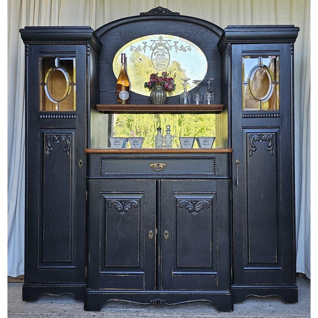 Art Nouveau Style Server Buffet/ Coffee Station/ Bar Station, Circa 1920's For Sale - Image 4 of 18