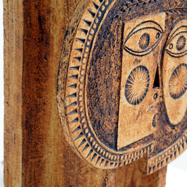 Brown Ceramic Lamp by Roger Capron and Jean Derval, 1970s For Sale - Image 8 of 11