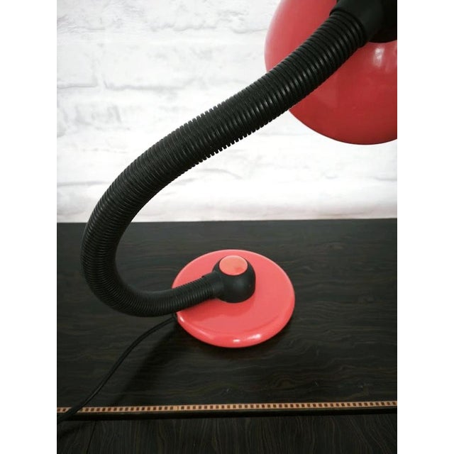 Vintage German V3925/01 Red Desk Lamp by Klaus Hempel for Hustadt Leuchten, 1970s For Sale - Image 4 of 10