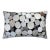 Luxury Genuine Cowhide Leather Circle Patchwork Throw Pillow 16x24 | Handmade Designer Lumbar Cushion For Sale