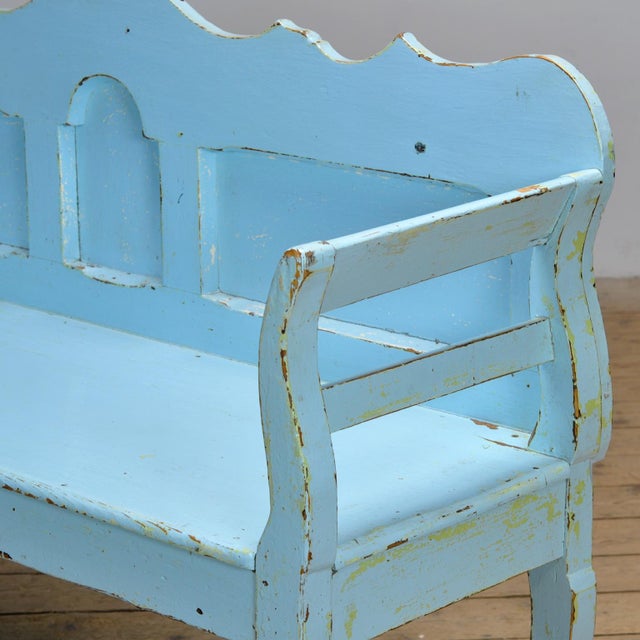 1920s Vintage Pine Bench, 1920s For Sale - Image 5 of 16