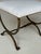Small Hand Forged Spanish Gilt Iron Bench in Muslin For Sale - Image 4 of 12