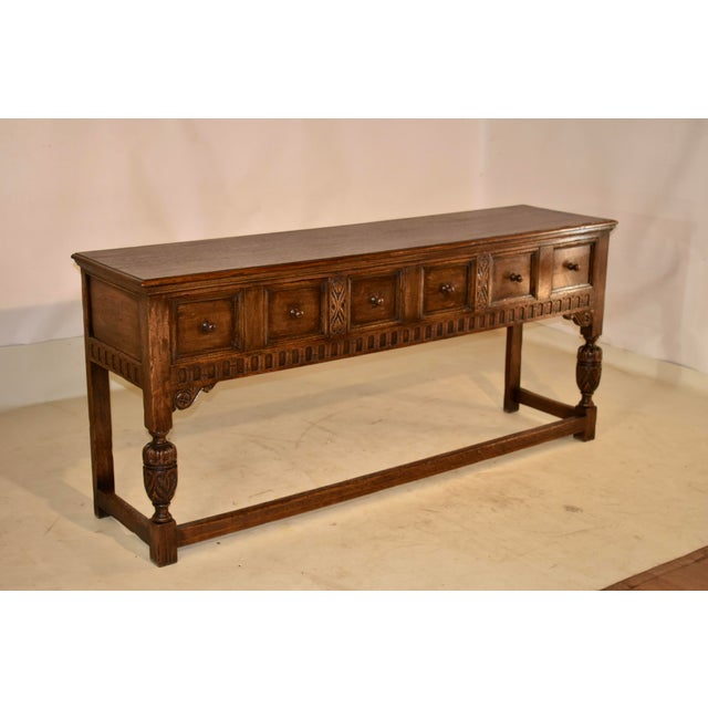 English Period Edwardian English Oak Sideboard, C. 1900 For Sale - Image 3 of 8